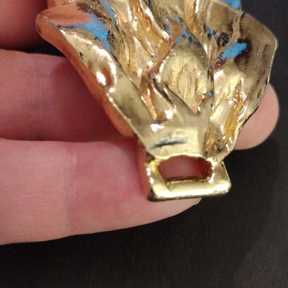 1986 Mimi Di N bow belt buckle gold-plated 2pc